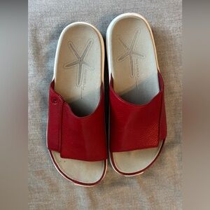 Merrell Bold Red Leather Slides